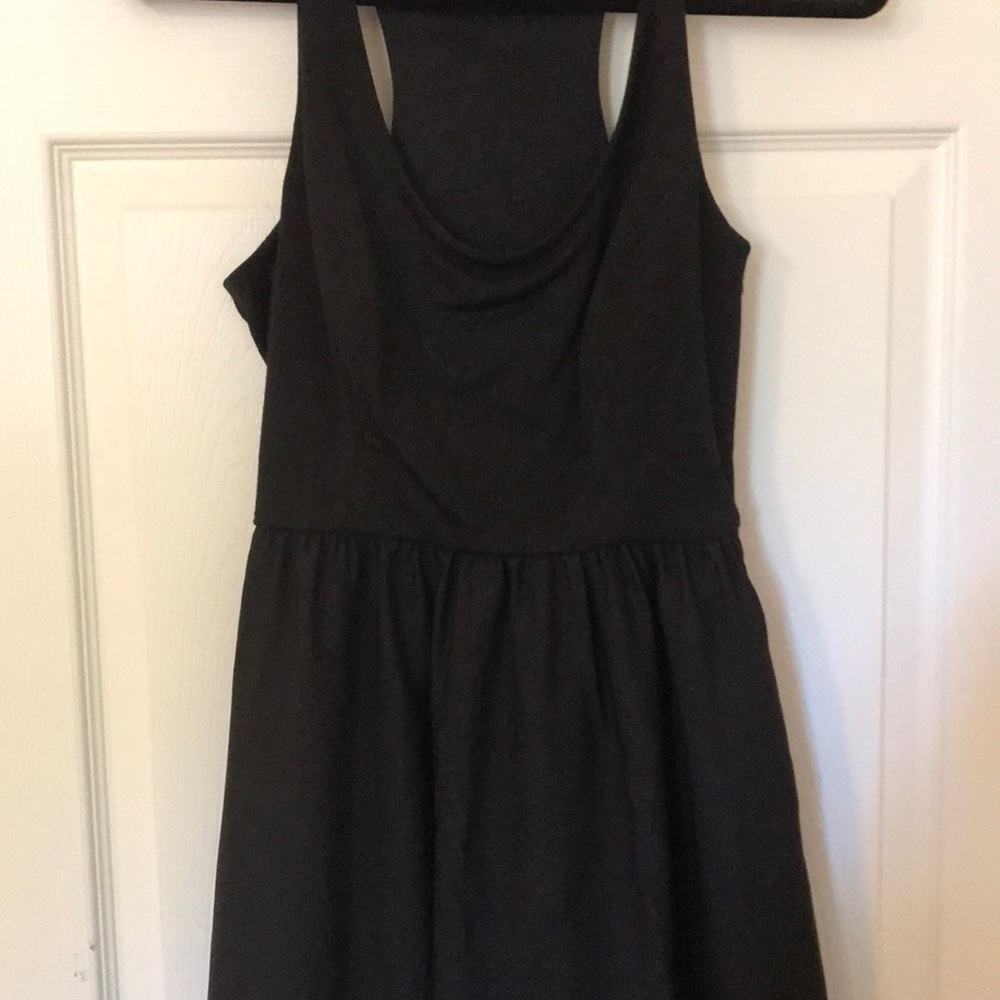Black hi-low dress